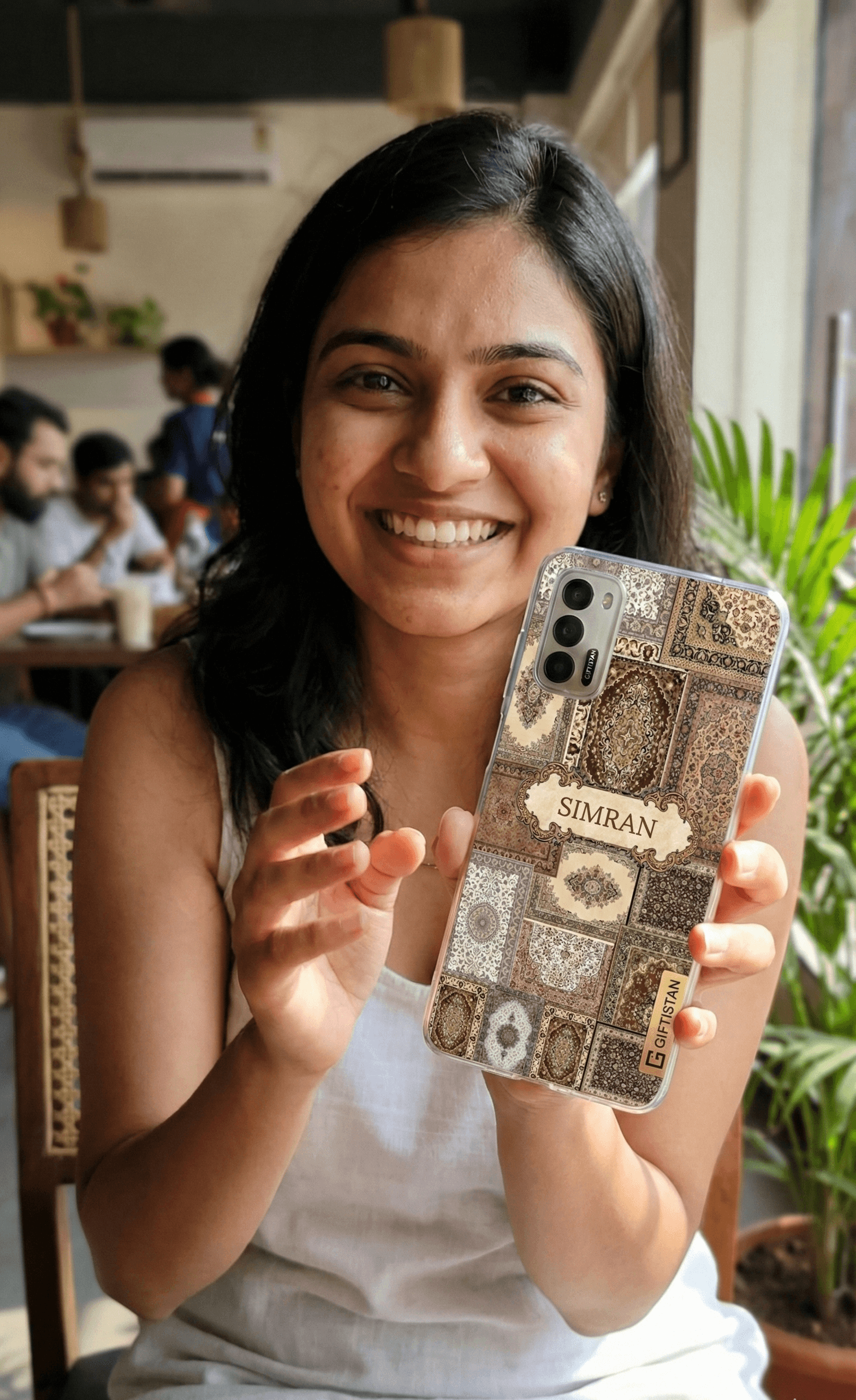 Custom Pashmina Resin Art Mobile Cover – High-Gloss & Personalized — view 3